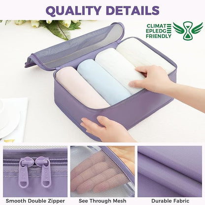 BAGAIL 9 Set Packing Cubes Luggage Packing Organizers for Travel Accessories