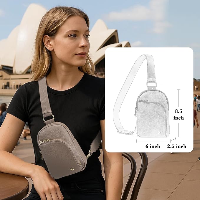 INICAT RFID Blocking Sling Bag,Anti Theft Crossbody Bags for Women,Travel Gifts Cross Body Purses Vegan Leather