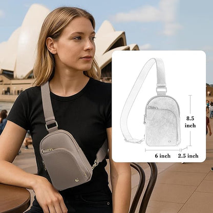INICAT RFID Blocking Sling Bag,Anti Theft Crossbody Bags for Women,Travel Gifts Cross Body Purses Vegan Leather