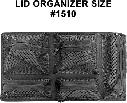 UPGRADED LAFENLIN Lid Organizer for Pelican 1510 Case, 5 Mesh Pockets Storage Organizer, Fits Camera Cases, Diving Dry Boxes, Hard Cases & Toolboxes, Includes Screws & Velcro, Durable, Thickening Mesh