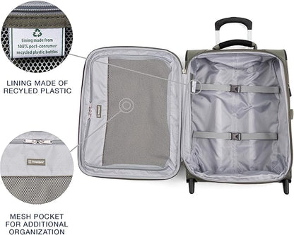 Travelpro Maxlite 5 Softside Expandable Upright 2 Wheel Carry-on Luggage, Lightweight, 20-Inch — Slate Green