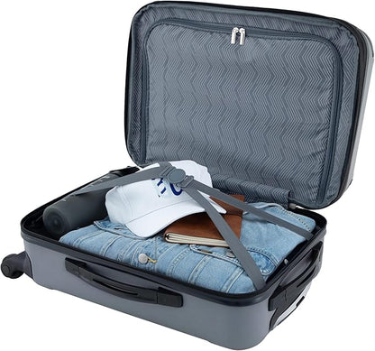 Travelers Club Chicago Hardside Expandable Spinner Luggage, Charcoal, 20" Carry-On
