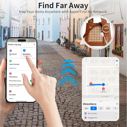 Air Tracker Tags-3 Pack Pink, 5.3 Bluetooth Tracker Work with Apple Find My (iOS Only), 100dB Sound, Smart Tag with Keychain/Lanyard, Item Finder for Luggage/Key/Suitcase, Replaceable Battery.