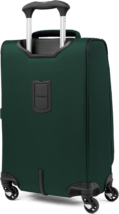Travelpro Maxlite 5 Softside Expandable Luggage with 4 Spinner Wheels, Lightweight Suitcase, Men and Women, International, Forest Green, Carry-on 21-Inch