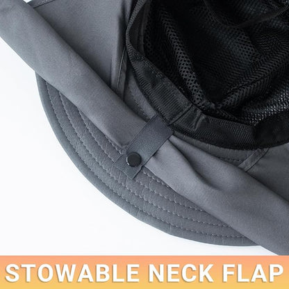 PFFY Sun Bucket Hats for Men Women 3” Wide Brim UPF 50+ Fishing & Beach Hat
