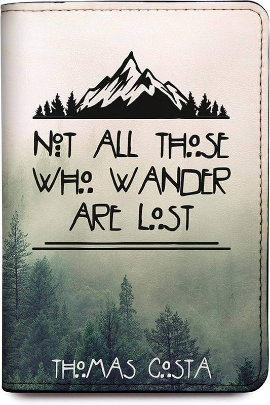 Personalized Passport Holder Travel Wallet PU Leather Vaccine Case Protector Cover Credit Card Slots RFID Blocking Customized for Women and Men Cute