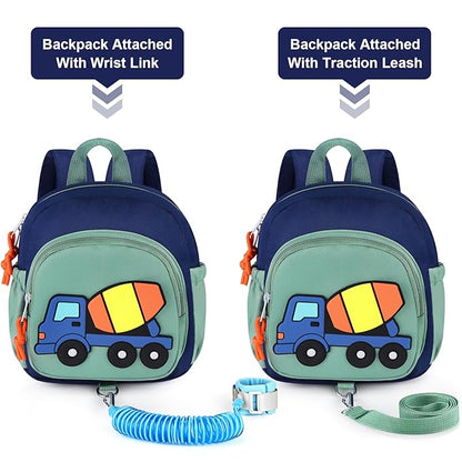 Accmor Toddler Backpack with Leash, Cute Child Safety Walking Harness Bag with Anti Lost Wrist Link, Toddlers Backpacks Kids Travel Essential Mini Rucksack Back Pack Strap Tether for Baby Boys Girls