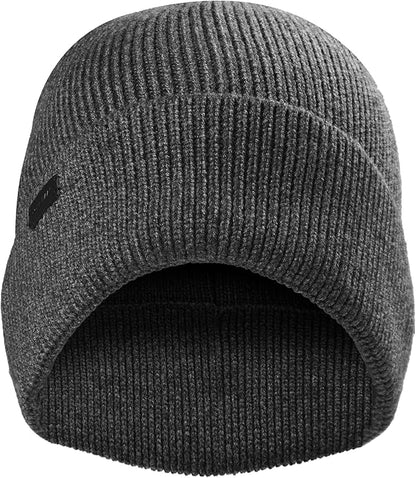 Cole Haan Men's Heritage Rib Cuff Wool Beanie Hat, One Size