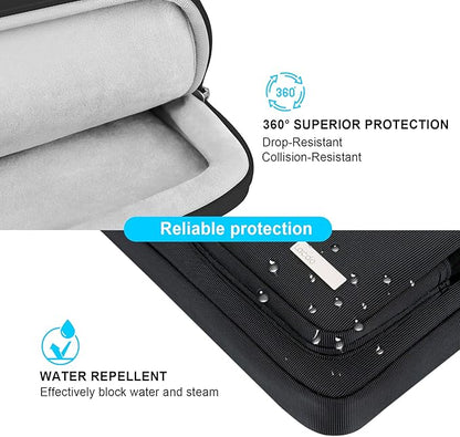 Lacdo 360° Protective Laptop Shoulder Bag, 14 inch Laptop Sleeve Bag for 14 inch New MacBook Pro M5/M4/M3/M2/M1 Chips Pro Max A3434 A3112 A3401 A3185 A2918 A2992 2025-2021 Computer Messenger Bag,Black