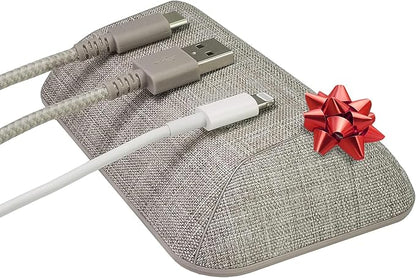 Smartish® Magnetic Cord Holder - Bigger Cable Wrangler Stocking Stuffer Organizer with Magnet Clips for Charger Management on Desktop, Nightstand - Holds 6+ Cables - Lightly Toasted Beige