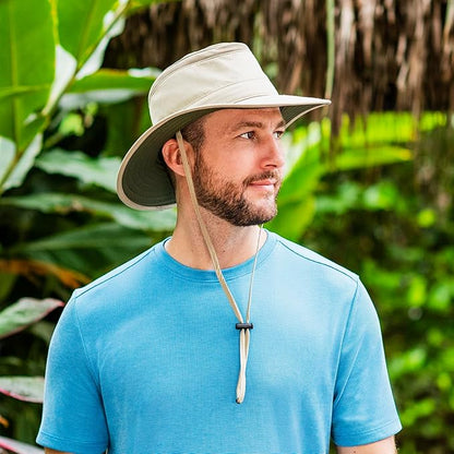 Wallaroo Hat Company Men's Summit Sun Hat – UPF 50+ Sun Protection, Wide Brim, Packable, Chin Strap and Adjustable Sizing