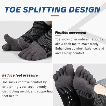 Hylaea No Show Running Athletic Anti-Blister Wicking Coolmax Socks, Seamless Anti-odor
