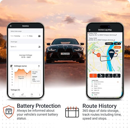 PAJ GPS Vehicle Finder 4G 2.0 - Real-Time GPS Tracker Device for Car, Motorcycles, Trucks, Bike - Direct Connection to Vehicle Battery (9-75V) - Tracking Devices with Alerts - Subscription Required