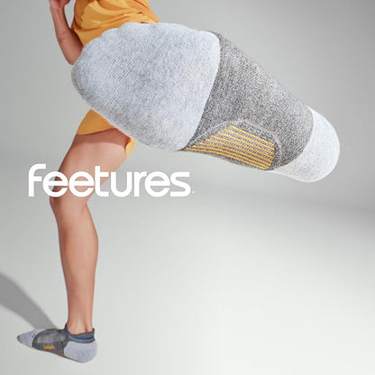 Feetures Elite Max Cushion No Show Tab Ankle Socks - Sport Sock with Targeted Compression