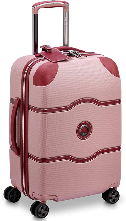 DELSEY PARIS Chatelet Air 2.0 Hardside Luggage with Spinner Wheels, Pink, Carry on 20 Inch