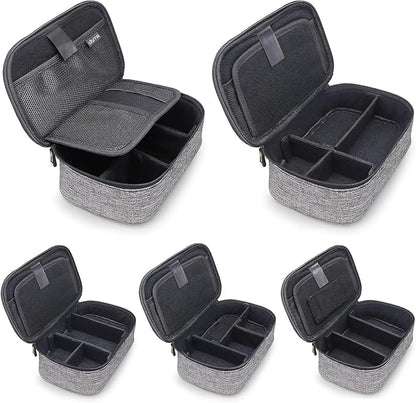 sisma Electronics Cords Organizer Tech Accessories Storage Case Travel Small Carrying Bag for Charging Cables Adapter USB Plugs Power Cord Leads - Grey 1680d