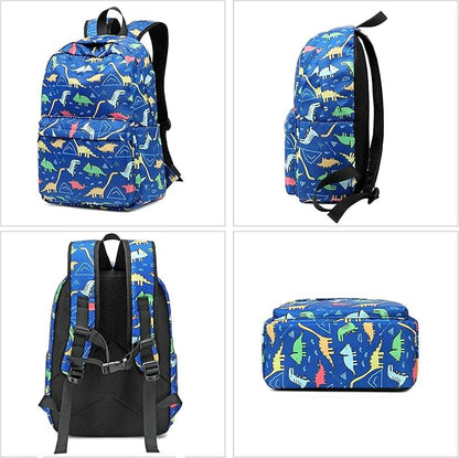CAMTOP Backpack for Kids, Boys Preschool Backpack with Lunch Box Toddler Kindergarten School Bookbag Set (Y025-2 Dinosaur-Dark Blue)