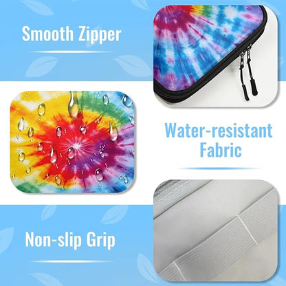 Cable Organizer Tie Dye Rainbow Electronics Travel Organizer Case Tech Accessories Pouch Waterproof Cord Storage Bag for Power Bank Charger Phone Earphone