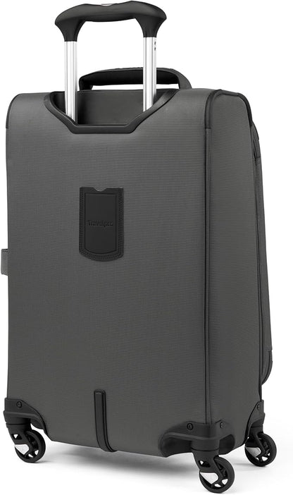 Travelpro Maxlite 5 Softside Expandable Luggage with 4 Spinner Wheels, Lightweight Suitcase, Men and Women, International, Shadow Grey, Carry-on 21-Inch