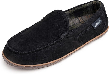 Minnetonka Men's Tilden Moccasin Suede Indoor and Outdoor Slippers
