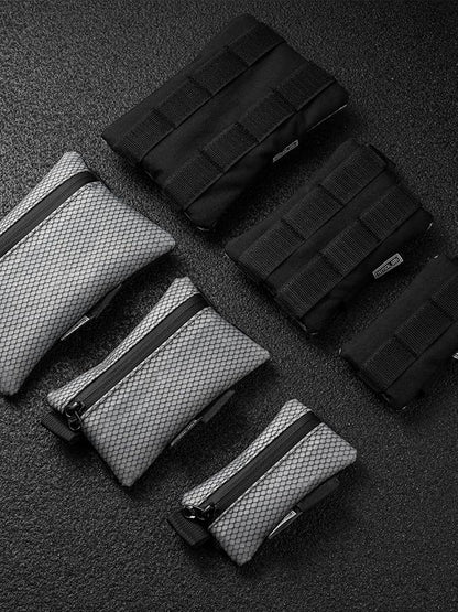TACTICAL_GEEK Storage A5 EDC Storage Pouch Set, Multi-Purpose Molle EDC Gadget Pouch, Multi-Functional Utility Small Tool Pocket,Luggage Organiser Divider Small Pouch Organizer for Daily Carry(Black)