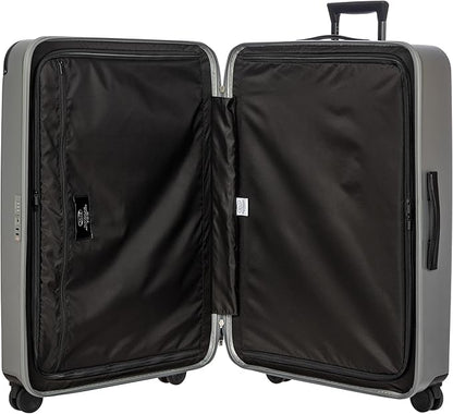 Bric's Amalfi Lightweight Hard Shell Suitcase – Expandable Checked Luggage with Water-Repellent Zip, Smooth 360° Wheels & TSA Lock - 32 Inch, Silver