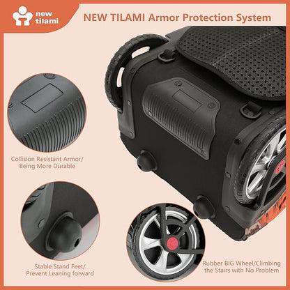 NEW TILAMI 20" Rolling Backpack for Teens Adults, Climbing Stairs Waterproof Backpack with Wheels for School Business Trave Camping with Laptop Compartment, Fit 17 Inch Laptop, Pcturesque Mountain