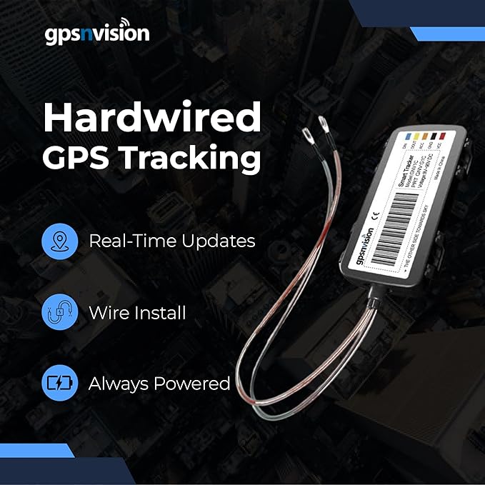 4G GPS Tracker for Vehicles - Real-Time GPS Tracker for Car, Truck, Van, Motorcycle - Hardwired 4G LTE Vehicle Tracking Device - Easy 2-Wire Install Tracking System - Subscription Required