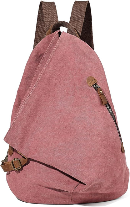 KL928 Canvas Vintage Backpack – Large Casual Daypack Outdoor Travel Rucksack Hiking Backpacks for Men Women