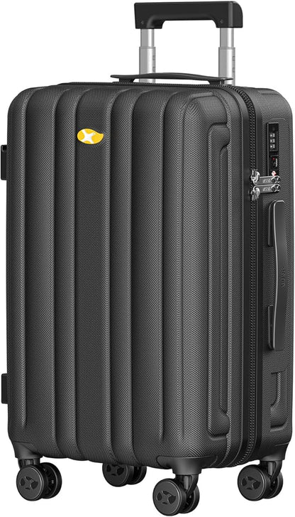 MGB Carry On Luggage 22x14x9 Airline Approved, Hardside Carry-on Luggage with Spinner Wheels & TSA Lock, Scratch-Resistant PC Lightweight Suitcase for Travel with Adjustable Telescopic Handle