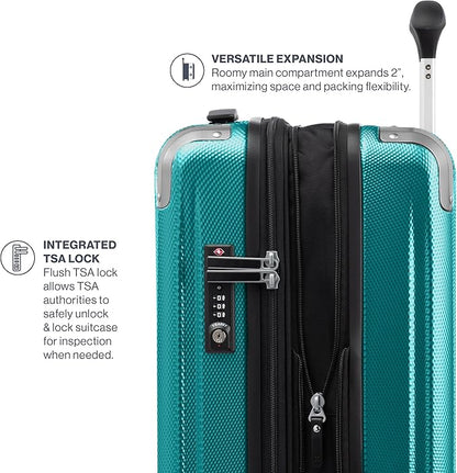 Travelpro Pathways 3 Hardside Expandable Luggage, 8 Spinner Wheels, Lightweight Hard Shell Suitcase, Checked Large 28 Inch, Kayak Teal