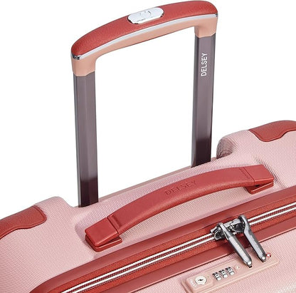 DELSEY PARIS Chatelet Air 2.0 Hardside Luggage with Spinner Wheels, Pink, Checked-Medium 24 Inch