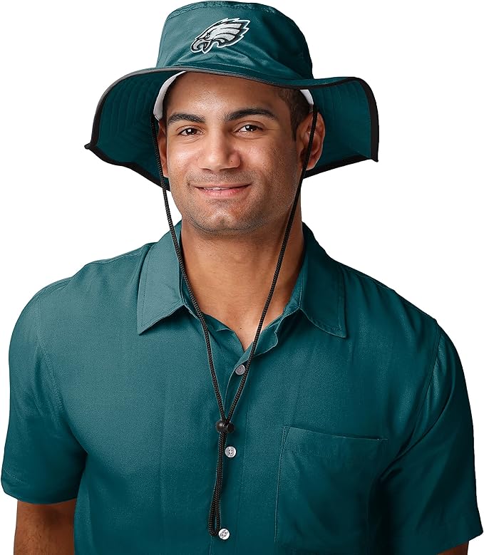 NFL Solid Team Color Logo Sport Outdoor Sun Bucket Boonie Hat