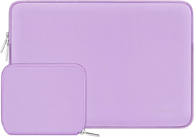 MOSISO Laptop Case 13.3 inch, 13-13.3 inch Laptop Sleeve Bag Compatible with MacBook Air/Pro 13/Pro 14 M5 M4 M3 M2 M1, HP Dell ASUS Lenovo, Neoprene Computer Sleeve Bag with Small Case, Purple