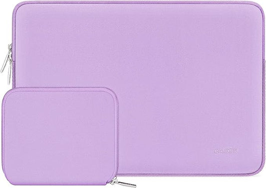 MOSISO Laptop Case 13.3 inch, 13-13.3 inch Laptop Sleeve Bag Compatible with MacBook Air/Pro 13/Pro 14 M5 M4 M3 M2 M1, HP Dell ASUS Lenovo, Neoprene Computer Sleeve Bag with Small Case, Purple
