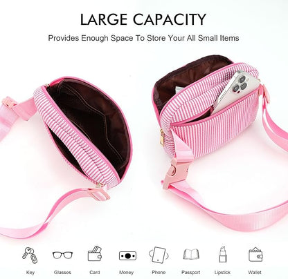 YOOLIFE Christmas Gifts for Girls Kids | Birthday Gifts for 3 4 5 6 7 8 9 10 11 12 13 Year Old Girl | Initial Fanny Pack Belt Bag Purse | Stocking Stuffers for Girls Teen Daughter Sister | Pink A