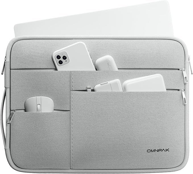 Omnpak for 13.6 inch MacBook Air Case Sleeve Compatible with MacBook 13 inch, 14-inch New MacBook Pro M5/M4/M3/M2/M1 Pro/Max, Water Repellent Laptop Case with Handle