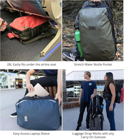 Carry On Travel Backpack Bundle | Island Hopper Travel Backpack with Toiletry Bag and Compression Packing Cube Set