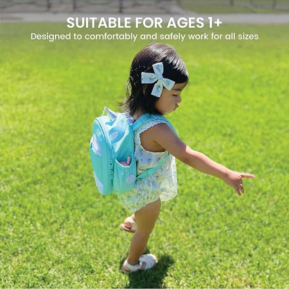 Lulyboo Ultra-Soft Unicorn Toddler Backpack with Detachable Leash & Wrist Tether, Kids Walking Harness with 5 Pockets, Adjustable Child Leash for Ages 1-7, Safety & Fun Travel Gear