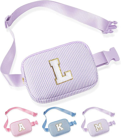 YOOLIFE Christmas Gifts for Girls Kids | Birthday Gifts for 3 4 5 6 7 8 9 10 11 12 13 Year Old Girl | Initial Fanny Pack Belt Bag Purse | Stocking Stuffers for Girls Teen Daughter Sister | Purple L
