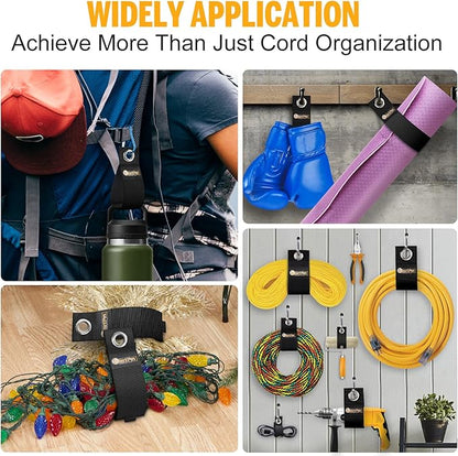 Stocking Stuffers for Men Storage Straps - Extension Cord Organizer Holder Gadgets for Men Cable Wrap Keeper for Hoses Rope Garage Cord Organizers Tools for Men Gifts for Men Who Have Everything