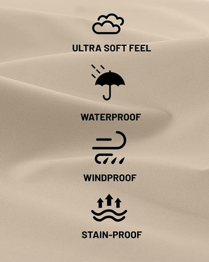 Men's Rain Jacket with Hooded Waterproof Lightweight Packable Long Raincoat Poncho for Women Adults