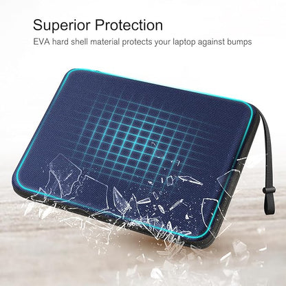 FINPAC Hard Laptop Sleeve Case for 15.3 inch MacBook Air M4 A3241 M3 A3114 M2 A2941 2025 2024, 16.2 inch MacBook Pro M4/M3/M2/M1 Pro/Max, Waterproof Case for Surface Laptop/Book, Navy