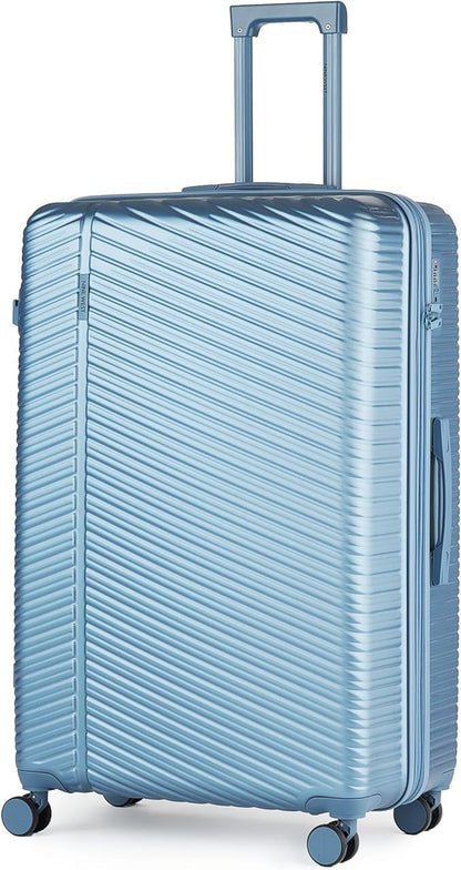 Nine West Zion 32 Inch Expandable Luggage for Extended Trips & Cruises, Large Hardshell Suitcase with 360° Spinner Wheels, Lightweight Rolling Travel Case Lapis