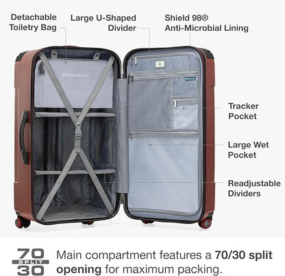 Traveler's Choice Maxporter II 30" Hardside Spinner Trunk Luggage, TSA Lock, Red