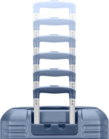 American Tourister Stratum 3.0 Carry-On Spinner, Airline Approved, Durable Hardside Luggage, Expands 1.5", RightHeight™ Adjustable Handle, Elemental Blue