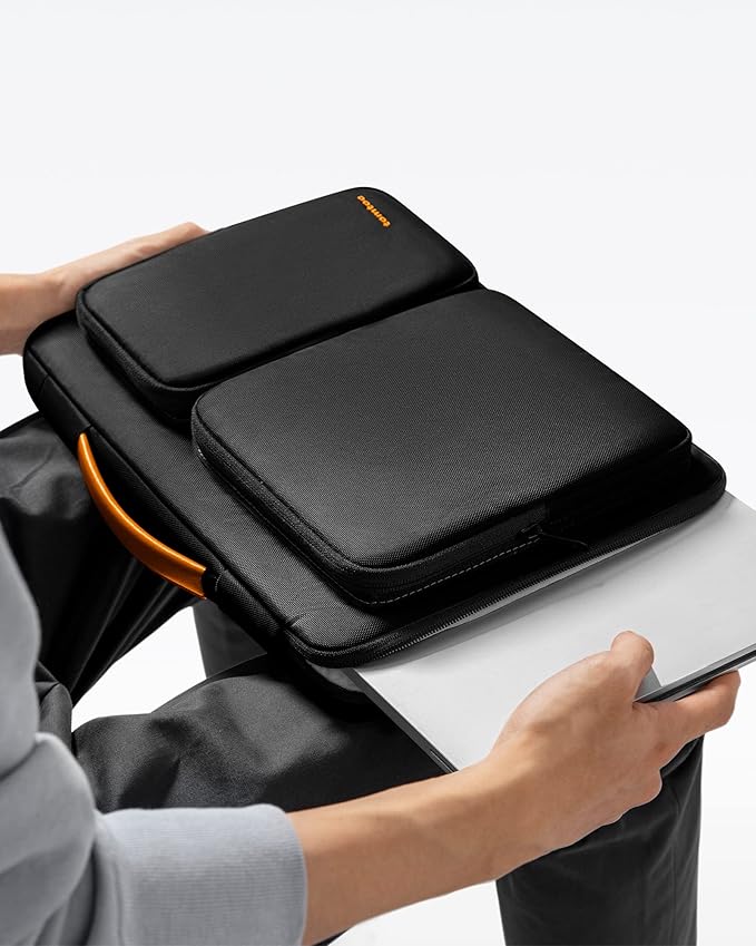 tomtoc 360 Protective Laptop Sleeve for 15-inch 2025 New MacBook Air M4/A3241, M3/A3114, M2/A2941, 15 Inch Surface Laptop 7/6/5, Dell XPS 15 Plus, Water-Resistant Accessory Bag Case