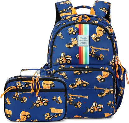 CAMTOP Backpack for Kids, Boys Girls Preschool Backpacks with Lunch Box Toddler Kindergarten School Bookbag Set