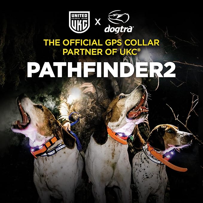 Dogtra Pathfinder 2 Mini TRX Additional Receiver Dog GPS Tracker LED Light Orange Collar SmartWatch Compatible Rechargeable Waterproof Free Offline Maps No Monthly Fee Smartphone Required