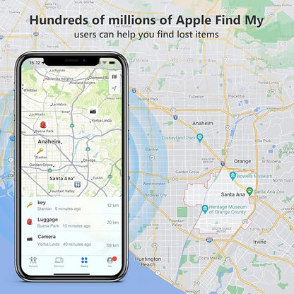 [Apple MFi Certified] LBPRT Air Tracker Tag 1 Pack, Smart Key Finder Work with Apple Find My (iOS Only, Android not Supported), Bluetooth Item Locator for Luggage Suitcase, Wallet. Replaceable Battery
